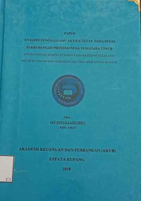 Image of Analisis Pengelolaan Aktiva Tetap Pada Dishub Prov. NTT