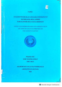 Image of Analisis Pengelolaan APBDES Pada Kantor Desa Pantai Beringin