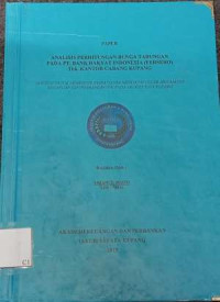 Image of Analisis Perhitungan Bunga Tabungan Pada, PT. BRI Kancab. Kupang