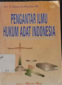 Image of Pengantar Ilmu Hukum Adat Indonesia