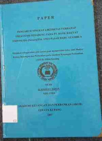 Image of Pengaruh Tingkat Likuiditas Terhadap Freksuensi