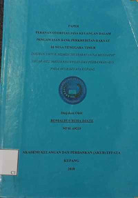 Image of Peranan Otoritas Jasa Keuangan Dalam Pengawasan BPR Di NTT