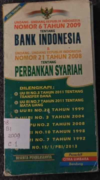 Image of Undang-Undang RI Nomor 6 Tahun 2009 tentang Bank Indonesia